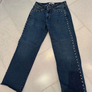 Abercrombie studded jeans size 26 baggy low rise